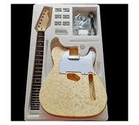 Water Ripple Electric Guitar Making Material Accessories Solid Wood Leather Basswood Body DIY Combination Kit Guitar Body (Color : 16)