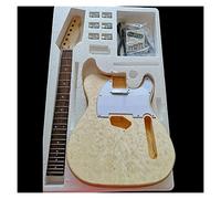 Water Ripple Electric Guitar Making Material Accessories Solid Wood Leather Basswood Body DIY Combination Kit Unfinished Guitar Kit (Color : 11)