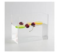 Water Ripple Photography Creative Tray,Deep Water Tank Decorative Trays,Floating Creative Photo Props,Acrylic Display Showcase Storage Box for Product Advertising Shooting (Color : Clear, Size : 40x