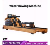 Water Rowing Machine Wooden Frame Lcd Adjustable Resistance Home Fitness Rower