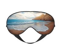 Water Rush to Tropical Beach Print Satin Sleep Mask & Eye Mask | Deep Dream Sleep Masks for Women & Men | Soft Sleeping Eye Mask to Nourish Skin