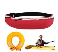 Water Safety Swimming Belt, Quick Inflatable Water Safety Belt, Manual Rescue Belt with Reflective Strips, Rescue Whistle, Kayaking, Rowing, Boating