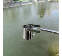 Water Sampler, 500ml/1000ml Telescopic Water Sampler,Telescopic Steel/Plasic Cup,Sampling Bucket,for Lake River Wellhead Reservoir(Size:1.11~3m /3.64ft ~9.84ft,Color:500ml-Stainless Steel)