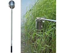Water Sampler Dipper with Graduated Spout, Telescopic Pole, Stainless Steel Beaker for Liquid Collection in River and Lake, 1000ml Capacity, Adjustable Length 4.9-23ft