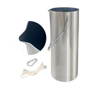 Water Sampler Kit,Sampling Bucket,Stainless Steel River And Lake Surface Taking Sample Collection In The Field Rivers Lakes Reservoirs(0.11gal/0.5L)