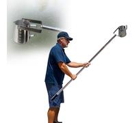 Water Sampling Dipper Long Handle Telescopic,Stainless Steel Water Sample Collection Pole with Graduated Cup,Portable Pendulum Beaker Sampler Cup for Reservoir P(Size:0.61-1.5m/1.9-4.9ft,Color:1000ml)