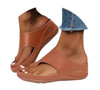 water sandals - Womens Wedge Sandals Summer Toe Loop Slides Open Front Platform Mules Casual Comfort Slip On Footwear Fashion Holiday Beach Walking Daily Outdoor Shoes For Travel