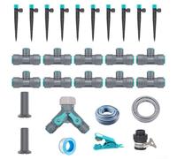 Water-Saving Drip Irrigation System for Vegetable For Gardens Flower Beds Greenhouses and Small-Scale Cultivation (E)