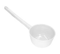 Water Scoop, Plastic Long Handle Large Caliber Water Dipper Multi Function Thickened for Garden (White)