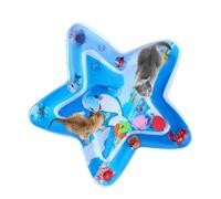 Water Sensor Mat - Dog Cooling Pad, Cats Sensory Playmat, Water Floating Star Shaped Inflatable Sensory Water Mat with Marine Fishes, Bored Indoor Enhance Movement Mat Carpet for Cats Dogs