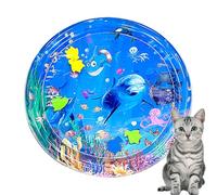 Water Sensory Mat Cat for Pets, PVC Thickened Pet Cool Comfort Inflatable Water Mat, Interactive Sensory W-ater Play M-at for Dog, Baby Tummy Time M-ats Promoting Baby Motor & S-ensory Development