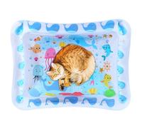 Water Sensory Mat - Foldable Water Bed for Cats,Inflatable Crawling Pad Thickened Pet Supply for Sleeping All Age Hot Weather Indoor Outdoor Travel Family Living Room Bedroom
