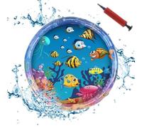 Water Sensory Mat for Cats,Sea Fish Themed Mat for Cats - Thickened Water Sensor Pad with A Variety Of Marine Elements Enhance Movement for Cats To Alone