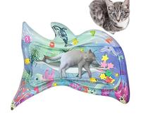 Water Sensory Mat for Cats - Sensory Water Mat Cute Cartoon Fish Shape, Cool and Comfortable Pet Water Sensory Mat, Interactive Toys, Water Sensory Play Mat for Indoor Cat Pet Supplies, Perfect for