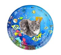 Water Sensory Play Mat for Cats, Cooling Mat for Cats, Cat Toy for Bored Indoor Cats, Round Water Sensor Mat for Pet Cats Play