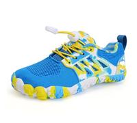 Water Shoes Barefoot Kids Boys Toddlers Aqua Swimming Wet Reef Shoes for Beach Pool Water Sport Non-Slip Quick Drying(MCBlue 35)