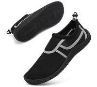 Water Shoes Beach Shoes Swim Swimming Aqua Socks Barefoot for Sea Pool Quick Dry Lightweight Breathable Adjustble Surf Dive Women Men(Drawstring Mesh Black 37 EU/4 UK)