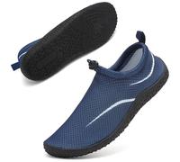 Water Shoes Beach Shoes Swim Swimming Aqua Socks Barefoot for Sea Pool Quick Dry Lightweight Breathable Adjustble Surf Dive Women Men(Drawstring Line Blue 40 EU/6.5 UK)