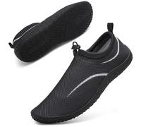 Water Shoes Beach Shoes Swim Swimming Aqua Socks Barefoot for Sea Pool Quick Dry Lightweight Breathable Adjustble Surf Dive Women Men(Drawstring Line Black 38 EU/5 UK)