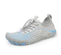 Water Shoes for Kids, Kids Hike Barefoot Shoes, Breathable Quick Dry Beach Pool Lightweight Walking Shoes (8305Grey, Little Kid, Women, 12, Numeric, UK Footwear Size System, Medium)