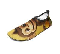 Water Shoes for Women Men Quick-Dry Aqua Socks Swim Pool Barefoot Shoes Cute Funny Animal Monkey Banana Beach Shoes, Color-5, 8 Women/8 Men