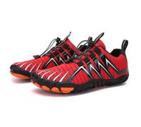 Water Shoes for Women Men, Shoes Women Walking Men Wide Toe Box, Breathable Comfortable Arch Support Flexible(Red,13 Women/12 Men)