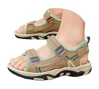 water shoes kids boys sport water sandals featuring navy upper with red and grey strap details, closed toe, adjustable straps and padded ankle area, poolside changes and garden play
