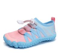 Water Shoes Kids Shoes Girls Swim Shoes for Beach Pool Water Sport Aqua Quick Dry Barefoot(PinkBlue 35EU)