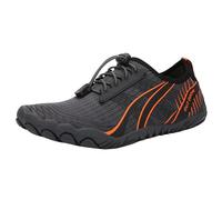 Water Shoes Mens Adjustable, Quick Dry Water Shoes Mens, Breathable Mesh Sneakers Adjustable Lace Up Sneaker Slip On Sneakers with Slip-Resistant Shoe Lightweight Outdoor Hiking Shoe Grey