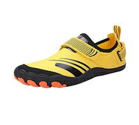 Water Shoes Mens Adjustable, Wide Fitting Mens Water Shoes, Summer Aqua Sneaker Durable Lightweight Beach Shoe for Outdoor Swim Surf Yoga Walking Diving Sporty Swimming Beach Shoe