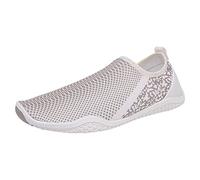 Water Shoes Mens Anti Slip, Quick Dry Water Shoes Mens, Breathable Hollow Out Aqua Shoes Slip On Zero Drop Sneakers Outdoor Tracing Sneakers Lightweight Waterproof Walking Jogging Shoe White
