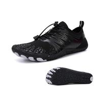 Water Shoes Mens- Barefoot Shoes Quick-Drying and Easy Drainage- Quick Dry Beach Trainers Soft Sole- for Running Swim Surf Gym Walking Hiking(Black,9.5 UK)