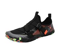 Water Shoes Mens Lightweight Quick Dry Barefoot Shoes Arch Fit Easy Close Slip On Trainers Non-Slip Low-Top Wide Fit Trainers Perfect for Beach, Pool, Water Sports, and Outdoor Activities Orange