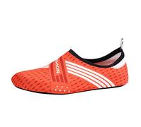 Water Shoes Mens Non-Slip Easy Close Barefoot Shoes Low-Top Quick Dry Slip On Trainers Lightweight Wide Fit Trainers Perfect for Beach, Pool, Water Sports, and Outdoor Activities Orange