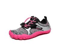 Water Shoes Outdoor Water Shoes Barefoot Aqua Sock Swimming Breathable Hiking Wading Beach Outdoor Upstream Sneakers(TC-206-GrayRose,35)
