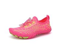 Water Shoes Outdoor Water Shoes Barefoot Aqua Sock Swimming Breathable Hiking Wading Beach Outdoor Upstream Sneakers(TC-W28-RoseRed,29)