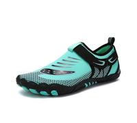 Water Shoes Unisex Swimming Water Shoes Men Barefoot Outdoor Beach Sandals Upstream Aqua Shoes Plus Size Nonslip River Sea Diving Sneakers for Surfing Pool(A801-CYAN,38)