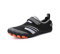 Water Shoes Unisex Swimming Water Shoes Men Barefoot Outdoor Beach Sandals Upstream Aqua Shoes Plus Size Nonslip River Sea Diving Sneakers(A36-BLACK,42)