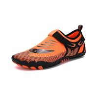 Water Shoes Unisex Swimming Water Shoes Men Barefoot Outdoor Beach Sandals Upstream Aqua Shoes Plus Size Nonslip River Sea Diving Sneakers(A801-ORANGE,41)