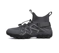 Water Shoes Unisex Upstream Barefoot Aqua Boots Outdoor Non-Slip Women Beach Shoes Summer Breathable Quick Drying Fishing Footwear for Surfing Pool(LJ9325-Gray,44)