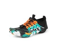 Water Shoes Water Shoes Summer Beach Five Fingers Barefoot Swimming Aqua Shoes Colorful Seaside River Slippers(Black,37)