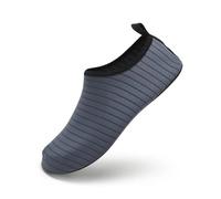 Water Shoes Water Shoes Unisex Quick Dry Beach Sock Barefoot Shoes Men Women Swimming Upstream Sneaker Light Yoga Aqua Shoe Striped Colorful(001-K01-Grey,36 37)