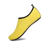 Water Shoes Water Shoes Unisex Quick Dry Beach Sock Barefoot Shoes Men Women Swimming Upstream Sneaker Light Yoga Aqua Shoe Striped Colorful for Surfing Pool(001-K01-Yellow,40 41)