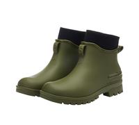 Water Shoes Wellies Men's Arch Support Comfortable Slip On Rubber Waterproof Rain Boots Lightweight Ankle Non-Slip Waterproof Booties with Memory Foam 2026 Fashion Fishing Footwear Green