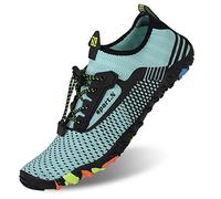 Water Shoes Womens Mens Aqua Beach Swim Shoes Quick Drying Barefoot Shoes for Swimming Pool Boating Surfing Diving Yoga(Turquoise,9.5UK)