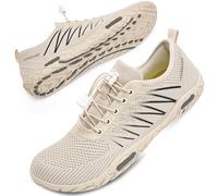 Water Shoes Womens Mens Beach Shoes Quick Dry Barefoot Watersports Aqua Shoes for Swimming Pool Reef Sea Sand(Beige,361,11 UK,46 EU)