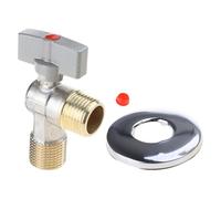 Water Shut Down Valves with Handle Water Flows Control Valves Hot/Cold Turn Angles Stop Bathroom Accessroies Brass