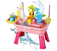 Water Sink for Children Water Table with Slide and Tap, Whale