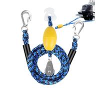 Water Ski Tow Harness - Heavy Duty Tow Harness | Flow Rope For Boats, 1.5kg (1 Piece) Double Hook Water Sports Pull Line With Float, Pulley D