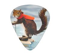 Water Skiing Fox Squirrel &Guitar Picks Pack Of 12,Comfortable Feel, Smooth Edges, Abrasion,Suitable For Guitar, Ukulele, Etc.